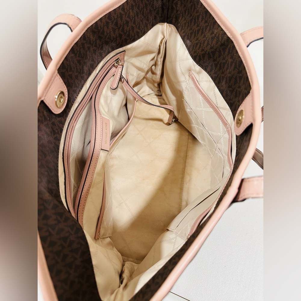MICHAEL KORS‎ Jet Set Signature Large Travel Tote Brown - Picture 10 of 14